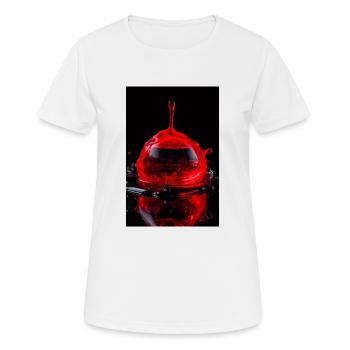 Gouttes rouges 5 - T-shirt respirant Femme - blanc - Devant - AI Model Female 172 dark (172cm)