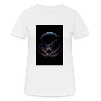 Kaos in einer Blase feuer 4 - Frauen T-Shirt atmungsaktiv - Weiß - Vorne - AI Model Female 172 dark (172cm)
