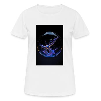 Kaos in einer Blase neon1 - Frauen T-Shirt atmungsaktiv - Weiß - Vorne - AI Model Female 172 dark (172cm)