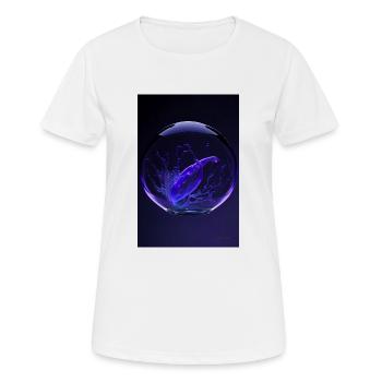 Kaos in einer Blase lila 2 - Frauen T-Shirt atmungsaktiv - Weiß - Vorne - AI Model Female 172 dark (172cm)