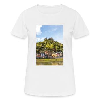 Reichsburg Cochem Rheinland - Frauen T-Shirt atmungsaktiv - Weiß - Vorne - AI Model Female 172 dark (172cm)