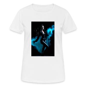 Cyan Beauty 1 - T-shirt respirant Femme - blanc - Devant - AI Model Female 172 dark (172cm)