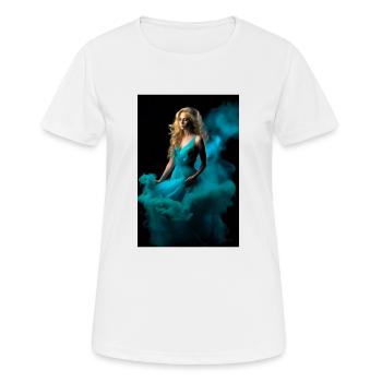 Cyan Beauty 3 - T-shirt respirant Femme - blanc - Devant - AI Model Female 172 dark (172cm)