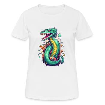 Dessin de tatouage de basilic - T-shirt respirant Femme - blanc - Devant - AI Model Female 172 dark (172cm)