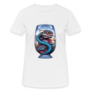 Dessin de tatouage de basilic - T-shirt respirant Femme - blanc - Devant - AI Model Female 172 dark (172cm)