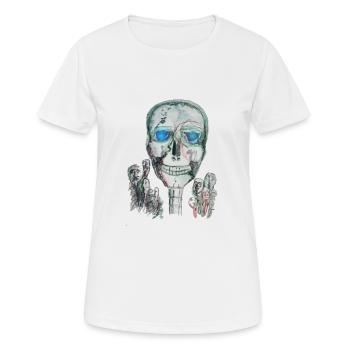 halloween grusel - Frauen T-Shirt atmungsaktiv - Weiß - Vorne - AI Model Female 172 dark (172cm)