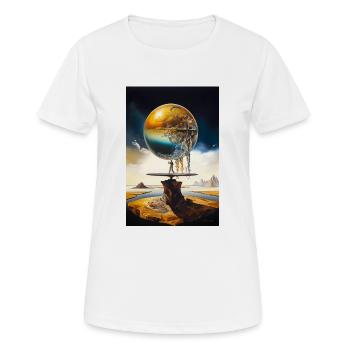 Le monde - T-shirt respirant Femme - blanc - Devant - AI Model Female 172 dark (172cm)