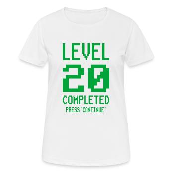 20e anniversaire Pixel Gamer Cadeau - T-shirt respirant Femme - blanc - Devant - AI Model Female 172 dark (172cm)