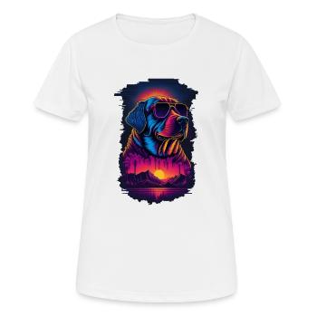 Labrador wears sunglasses - Women's Breathable T-Shirt - white - Front - AI Model Female 172 dark (172cm)