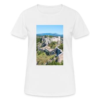 Festung Knin (Kninska tvrđava) Kroatien - Frauen T-Shirt atmungsaktiv - Weiß - Vorne - AI Model Female 172 dark (172cm)
