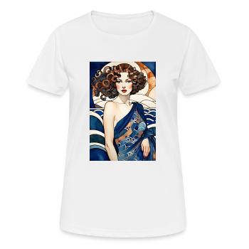 Art Déco 3 - Frauen T-Shirt atmungsaktiv - Weiß - Vorne - AI Model Female 172 dark (172cm)