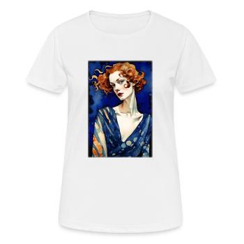 Art Déco 2 - Frauen T-Shirt atmungsaktiv - Weiß - Vorne - AI Model Female 172 dark (172cm)