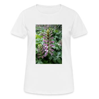 Bärenverschluss bei Dorniger Akanthus - Frauen T-Shirt atmungsaktiv - Weiß - Vorne - AI Model Female 172 dark (172cm)