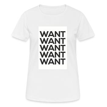 WANT - Women's Breathable T-Shirt - white - Front - AI Model Female 172 dark (172cm)