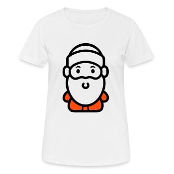 Kleiner Weihnachtsmann - Frauen T-Shirt atmungsaktiv - Weiß - Vorne - AI Model Female 172 dark (172cm)