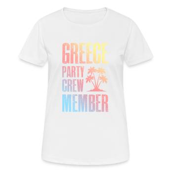 Greece Party Crew - Women's Breathable T-Shirt - white - Front - AI Model Female 172 dark (172cm)