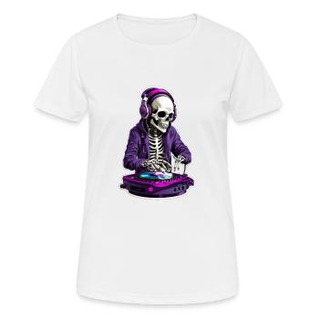 Skeleton DJ - Frauen T-Shirt atmungsaktiv - Weiß - Vorne - AI Model Female 172 dark (172cm)