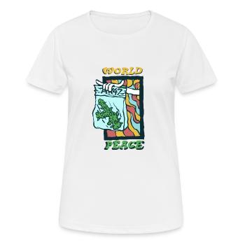 420 World Peace AK-47 - Women's Breathable T-Shirt - white - Front - AI Model Female 172 dark (172cm)