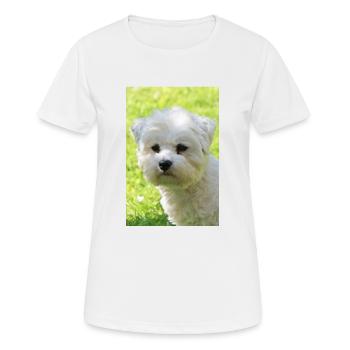 Malteser - Frauen T-Shirt atmungsaktiv - Weiß - Vorne - AI Model Female 172 dark (172cm)