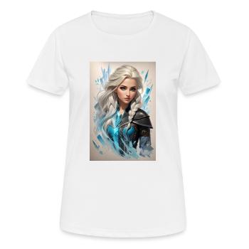 Frau weißes Haar - Frauen T-Shirt atmungsaktiv - Weiß - Vorne - AI Model Female 172 dark (172cm)