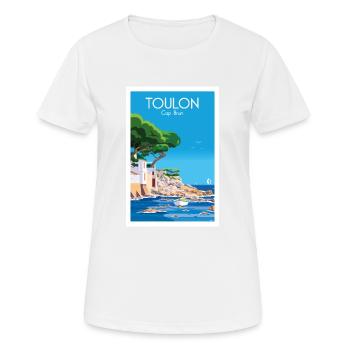 TOULON CAP BRUN - Frauen T-Shirt atmungsaktiv - Weiß - Vorne - AI Model Female 172 dark (172cm)