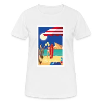 BEC DE L aigle LA CIOTAT - T-shirt respirant Femme - blanc - Devant - AI Model Female 172 dark (172cm)