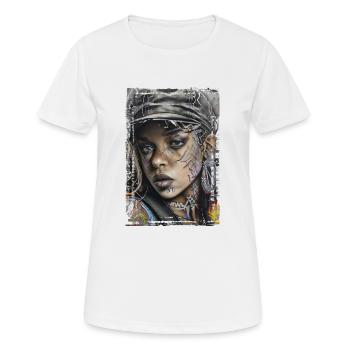 Graffiti Street Art Spray Colors Cool Artist Retro - Women's Breathable T-Shirt - white - Front - AI Model Female 172 dark (172cm)