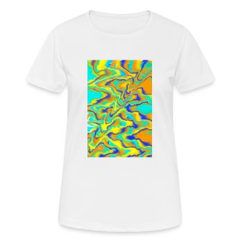 Art abstrait - T-shirt respirant Femme - blanc - Devant - AI Model Female 172 dark (172cm)