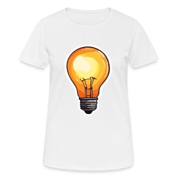 Bulb / Bulb / Brightness / Light - Women's Breathable T-Shirt - white - Front - AI Model Female 172 dark (172cm)