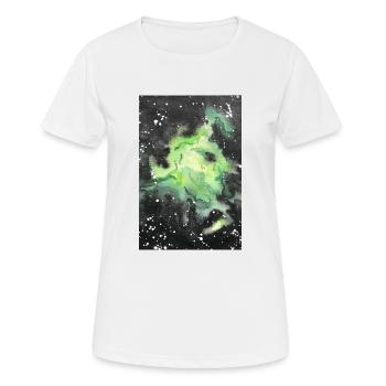 Galaxy Nebula Galaxie Nebel Nerd Astronomie space - Frauen T-Shirt atmungsaktiv - Weiß - Vorne - AI Model Female 172 dark (172cm)