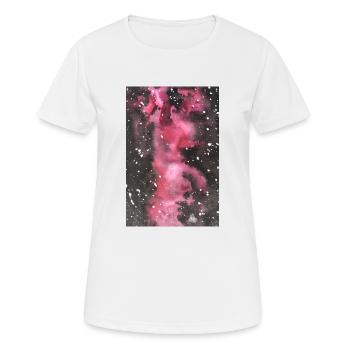 Galaxy Nebula Galaxy Nebula Nerd Astronomy space - Women's Breathable T-Shirt - white - Front - AI Model Female 172 dark (172cm)