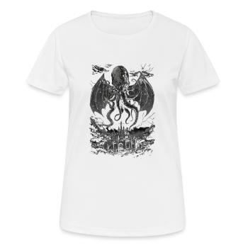 Cthulhu-Albtraum - Frauen T-Shirt atmungsaktiv - Weiß - Vorne - AI Model Female 172 dark (172cm)