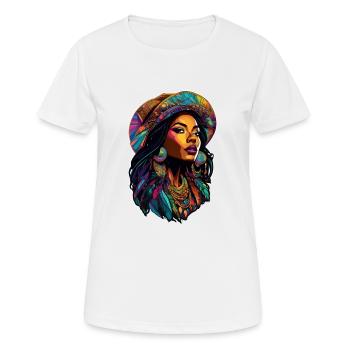 Afro Woman - Beauty - Women's Breathable T-Shirt - white - Front - AI Model Female 172 dark (172cm)
