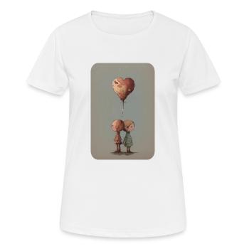 Couple falling in love - Women's Breathable T-Shirt - white - Front - AI Model Female 172 dark (172cm)