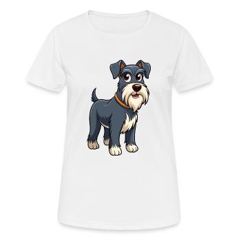 Gracieux Standard Schnauzer chien Art - T-shirt respirant Femme - blanc - Devant - AI Model Female 172 dark (172cm)