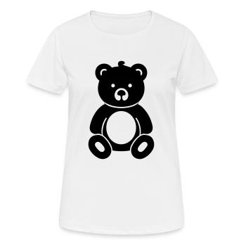 Ours en peluche - T-shirt respirant Femme - blanc - Devant - AI Model Female 172 dark (172cm)