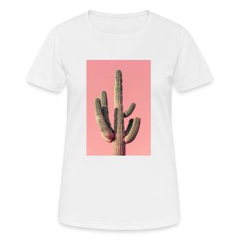 Large Cactus | AI - Women's Breathable T-Shirt - white - Front - AI Model Female 172 dark (172cm)