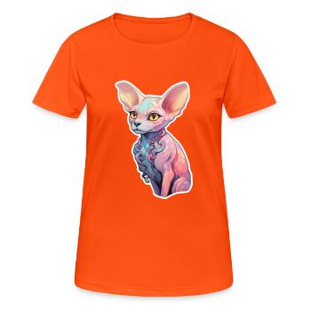 Sphinx Cat - Women's Breathable T-Shirt - neon orange - Front - AI Model Female 172 dark (172cm)
