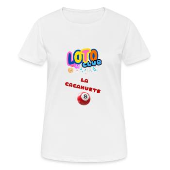 LOTO - BINGO - 8 - LA CACAHUETE - T-shirt respirant Femme - blanc - Devant - AI Model Female 172 dark (172cm)