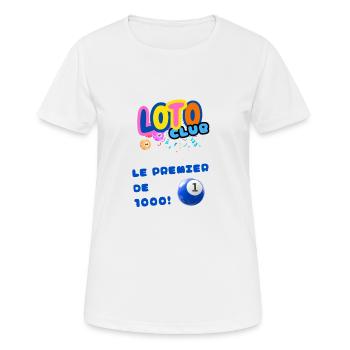 LOTO - BINGO - 1 - LE PREMIER DE 1000 - T-shirt respirant Femme - blanc - Devant - AI Model Female 172 dark (172cm)