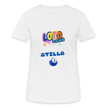 LOTO - BINGO - 1 - ATILLA - T-shirt respirant Femme - blanc - Devant - AI Model Female 172 dark (172cm)