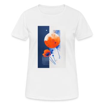 Mohnblume - Frauen T-Shirt atmungsaktiv - Weiß - Vorne - AI Model Female 172 dark (172cm)