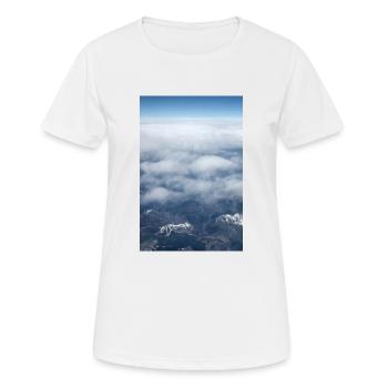 Formations nuageuses et Alpes près de la Zugspitze - T-shirt respirant Femme - blanc - Devant - AI Model Female 172 dark (172cm)