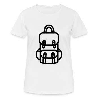 Sac à dos - T-shirt respirant Femme - blanc - Devant - AI Model Female 172 dark (172cm)