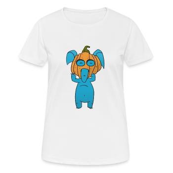 Elefant Kuerbis - Frauen T-Shirt atmungsaktiv - Weiß - Vorne - AI Model Female 172 dark (172cm)