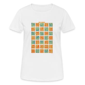 Laby-Quadrat - Frauen T-Shirt atmungsaktiv - Weiß - Vorne - AI Model Female 172 dark (172cm)