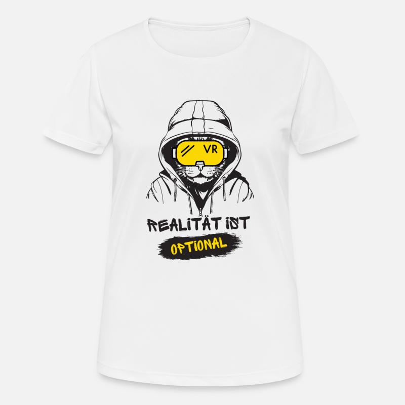 VR reality is optional - Women's Breathable T-Shirt - white