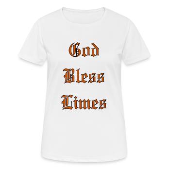 GodBlessLimes - Women's Breathable T-Shirt - white - Front - AI Model Female 172 dark (172cm)