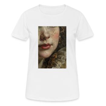 Rote Lippen haben oder keine roten Lippen haben - Frauen T-Shirt atmungsaktiv - Weiß - Vorne - AI Model Female 172 dark (172cm)
