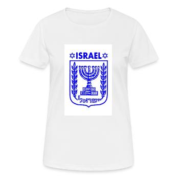 Menorah Coat of Arms of Israel Coat of Arms of Israel - Women's Breathable T-Shirt - white - Front - AI Model Female 172 dark (172cm)